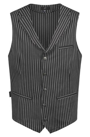 Greiff Heren gilet RF Service zwart/wit strepen