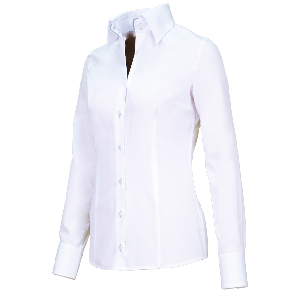 Giovanni Capraro Shirt Dames Wit Lange Mouw Button Under