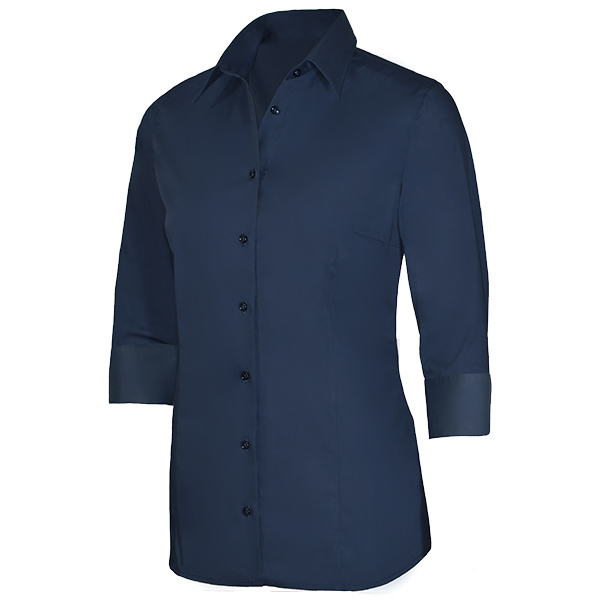 Giovanni Capraro Shirt Dames Marineblauw 3/4 Mouw Kent