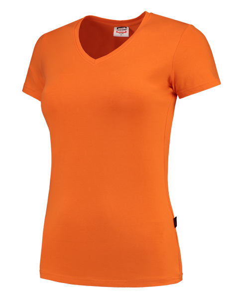 Tricorp T-shirt V Hals Fitted Dames Orange
