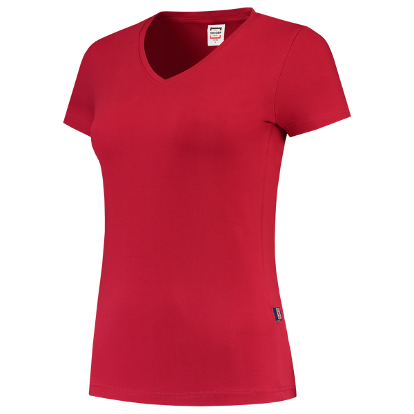 Tricorp T-shirt V Hals Fitted Dames Red