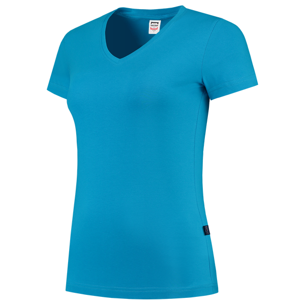 Tricorp T-shirt V Hals Fitted Dames Turquoise