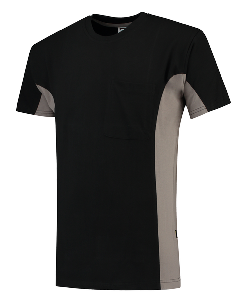 Tricorp T-shirt Bicolor Borstzak BlackGrey