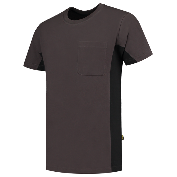 Tricorp T-shirt Bicolor Borstzak DarkgreyBlack