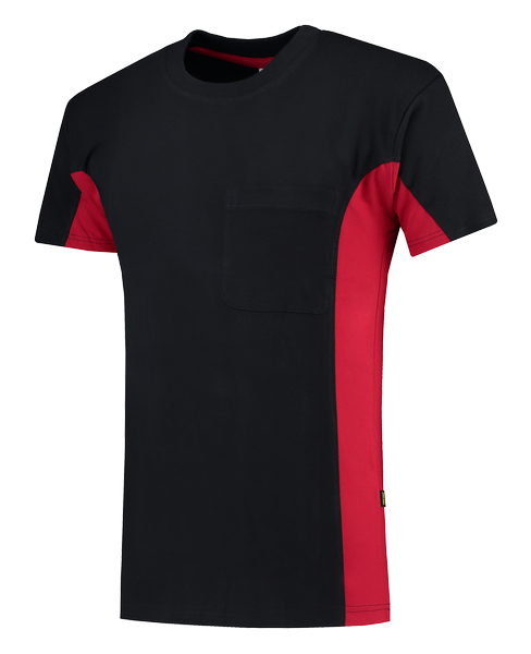 Tricorp T-shirt Bicolor Borstzak NavyRed