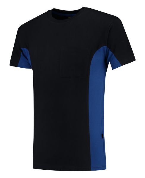 Tricorp T-shirt Bicolor Borstzak NavyRoyalblue