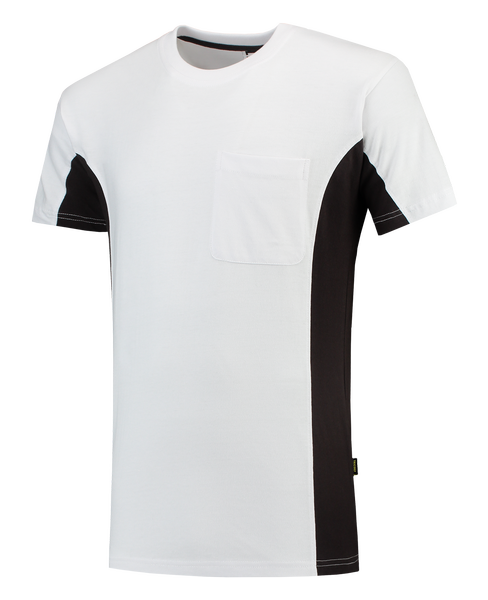 Tricorp T-shirt Bicolor Borstzak WhiteDarkgrey