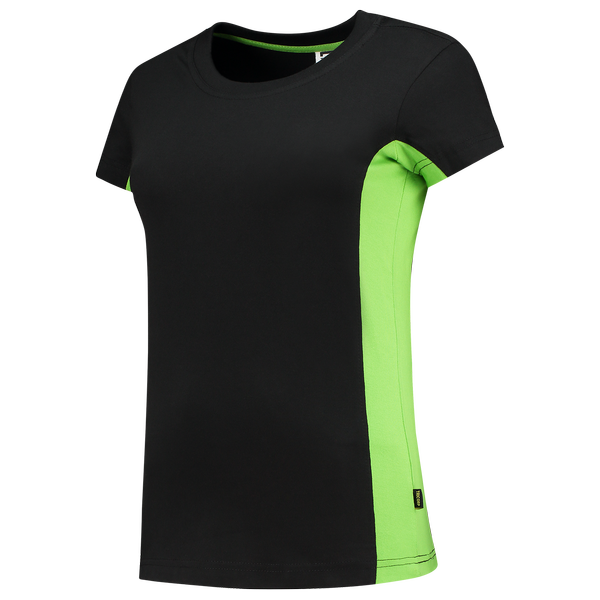 Tricorp T-shirt Bicolor Dames BlackLime