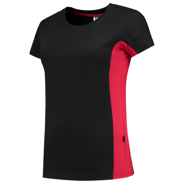 Tricorp T-shirt Bicolor Dames BlackRed