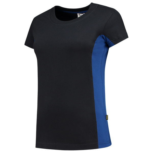 Tricorp T-shirt Bicolor Dames NavyRoyalblue