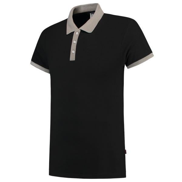 Tricorp Poloshirt Bicolor Fitted BlackGrey