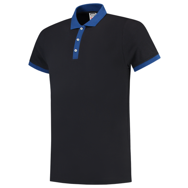 Tricorp Poloshirt Bicolor Fitted NavyRoyalblue