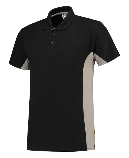 Tricorp Poloshirt Bicolor Borstzak BlackGrey