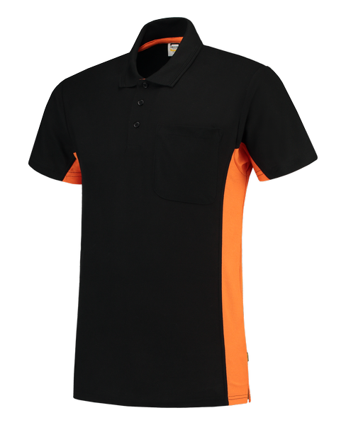 Tricorp Poloshirt Bicolor Borstzak BlackOrange