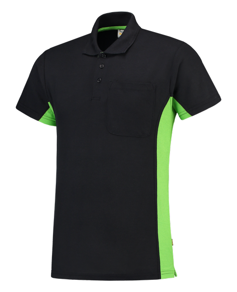 Tricorp Poloshirt Bicolor Borstzak NavyLime