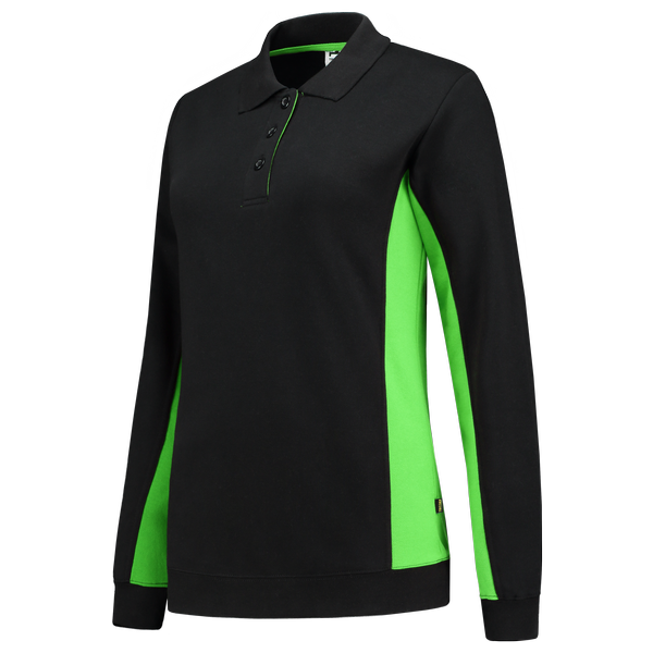 Tricorp Polosweater Bicolor Dames BlackLime