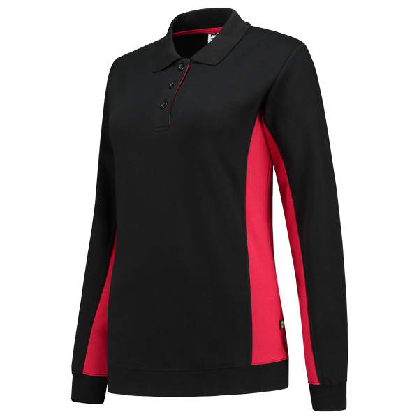 Tricorp Polosweater Bicolor Dames BlackRed