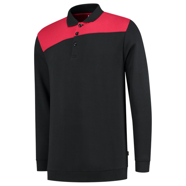 Tricorp Polosweater Bicolor Naden BlackRed