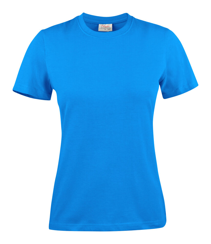 Printer Essentials Light  T-Shirt Dames Oceaan Blauw