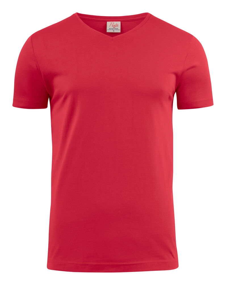 Printer Essentials Heavy V-neck T-Shirt Heren Rood