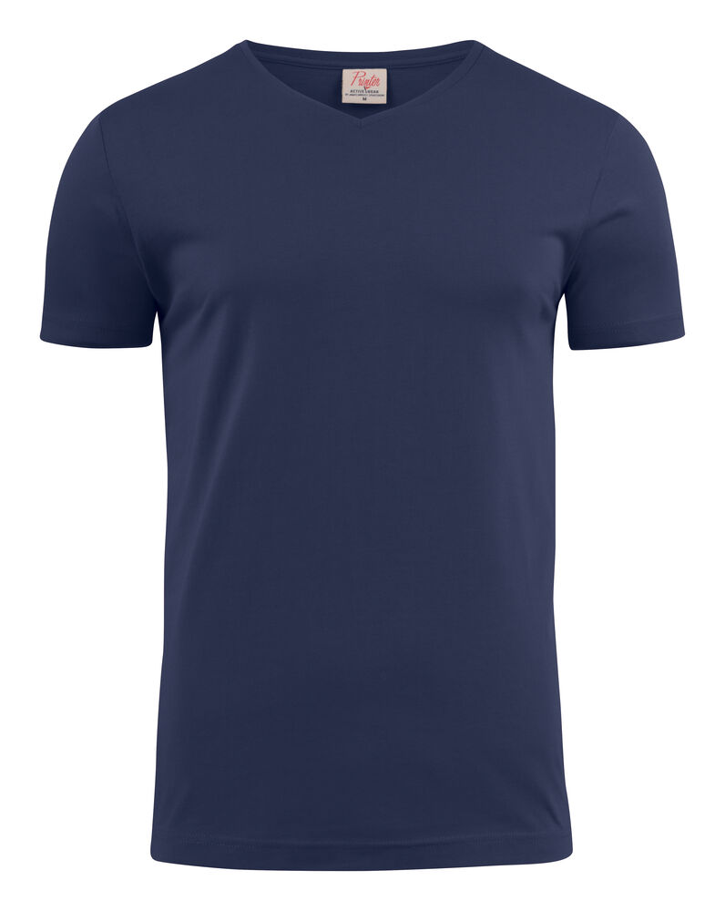 Printer Essentials Heavy V-neck T-Shirt Heren Marine