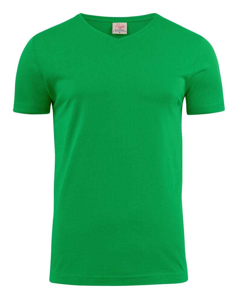 Printer Essentials Heavy V-neck T-Shirt Heren Frisgroen