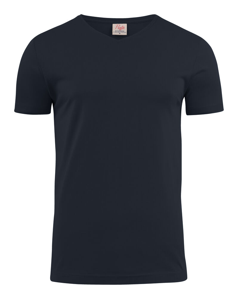 Printer Essentials Heavy V-neck T-Shirt Heren Donker Marine