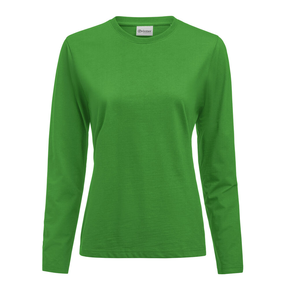 Printer Essentials Heavier Pro L/S  Polo Dames Frisgroen