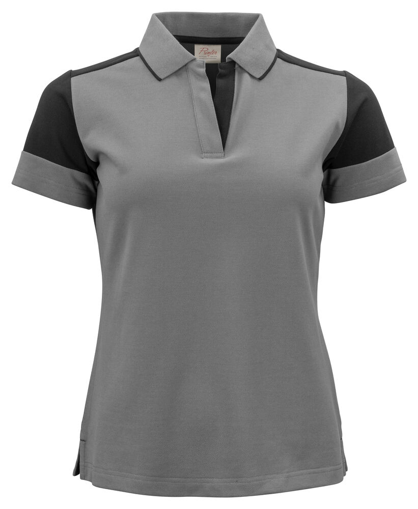 Printer Prime Prime Polo Dames Staalgrijs/Zwart