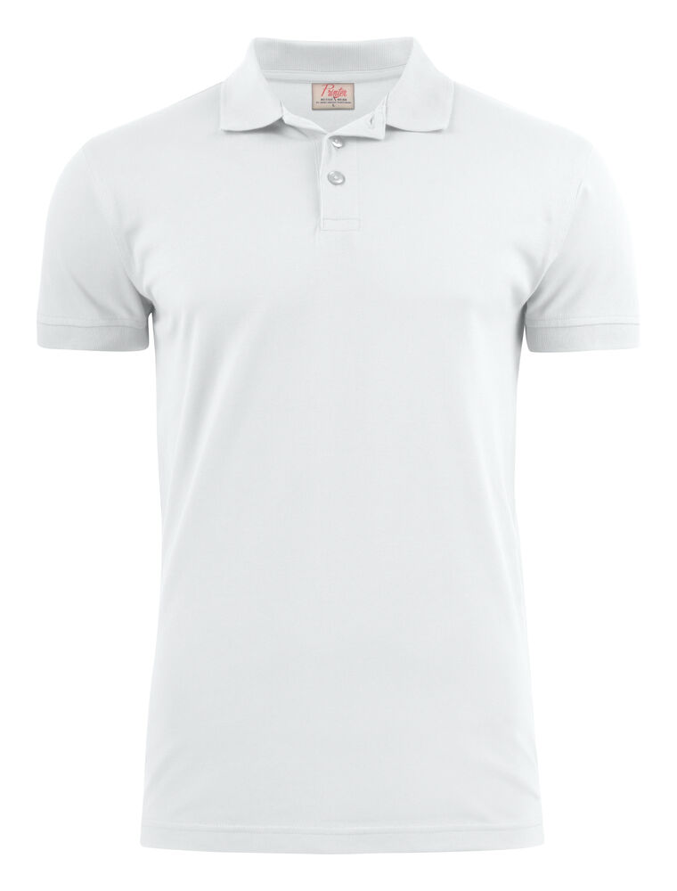 Printer Essentials Surf Stretch Polo Pique Heren Wit