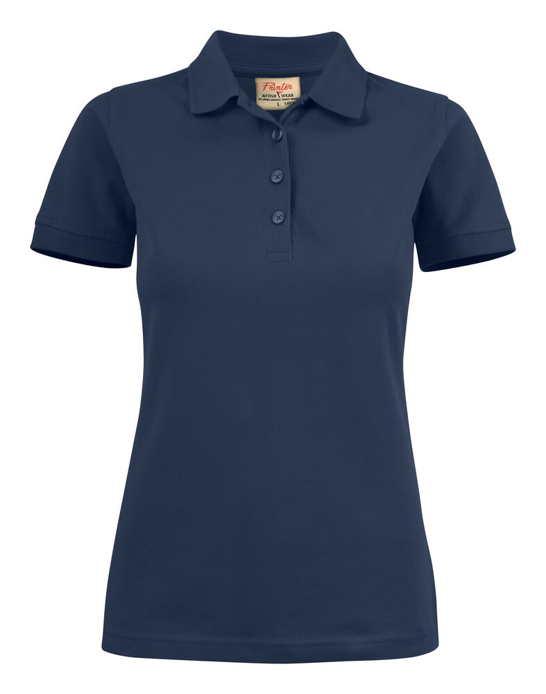 Printer Essentials Surf Stretch Polo Pique Dames Marine
