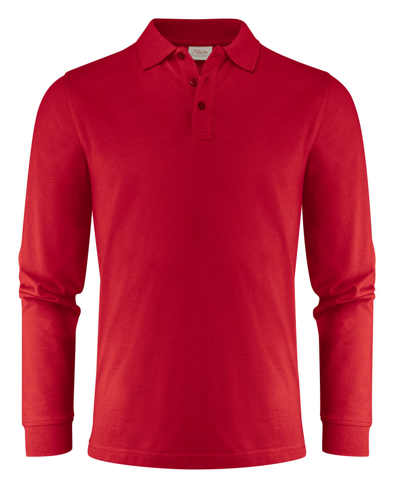 Printer Essentials Surf Pro L/S  Polo Pique Heren Rood