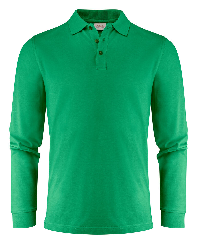 Printer Essentials Surf Pro L/S  Polo Pique Heren Frisgroen