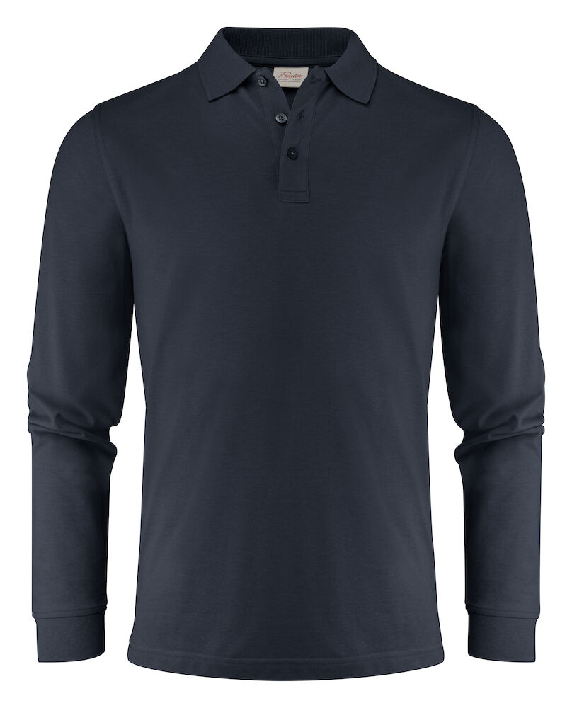 Printer Essentials Surf Pro L/S  Polo Pique Heren Donker Marine
