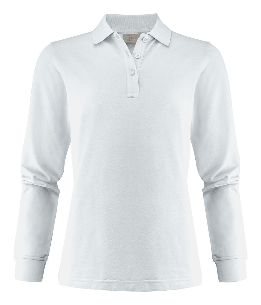 Printer Essentials Surf Pro L/S  Polo Pique Dames Wit