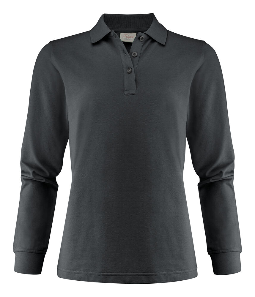 Printer Essentials Surf Pro L/S  Polo Pique Dames Staalgrijs