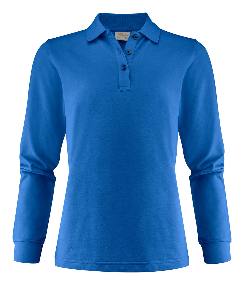 Printer Essentials Surf Pro L/S  Polo Pique Dames Oceaan Blauw