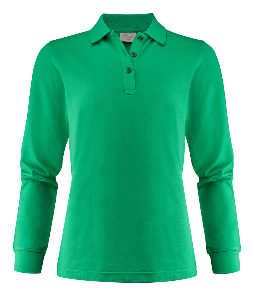 Printer Essentials Surf Pro L/S  Polo Pique Dames Frisgroen