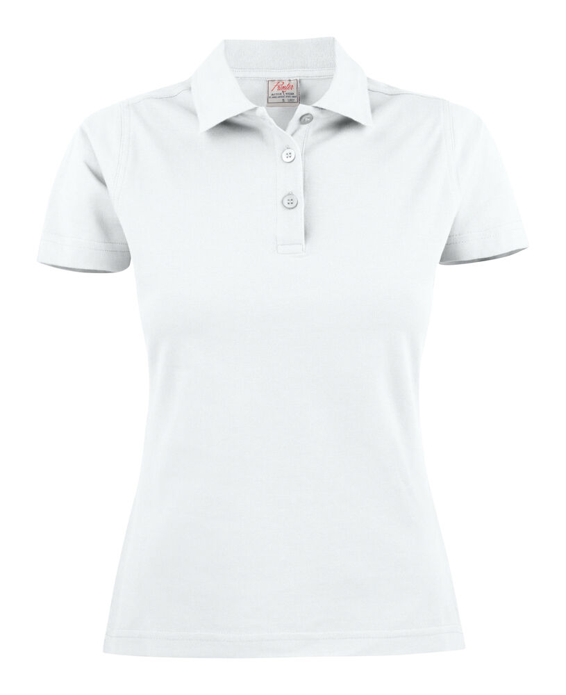Printer Essentials Surf Polo Pique Dames Wit