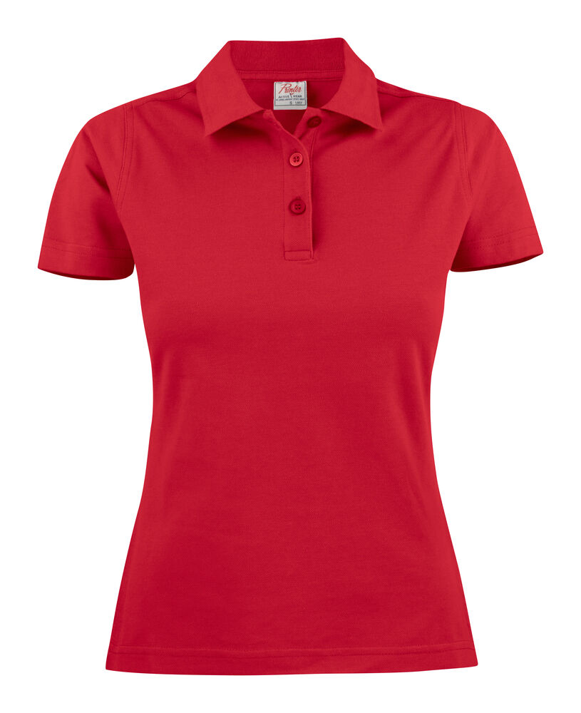 Printer Essentials Surf Polo Pique Dames Rood