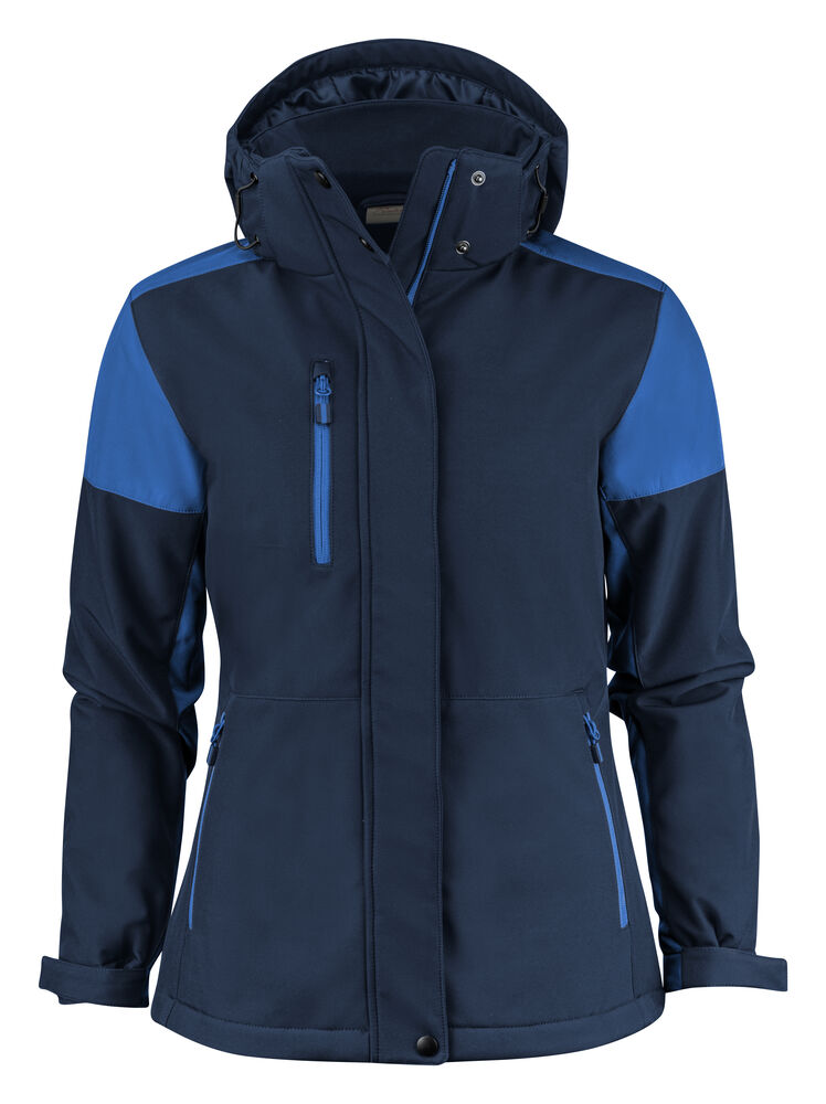 Printer Prime Prime Padded  Softshell Jas Dames Marine/Kobalt