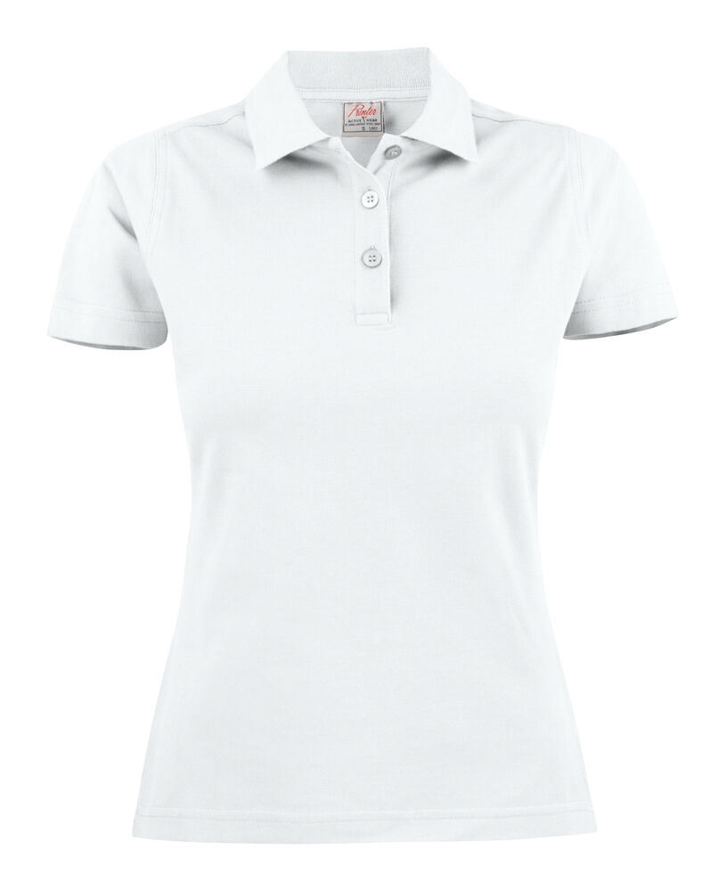 Printer Essentials Surf Light  Polo Pique Dames Wit