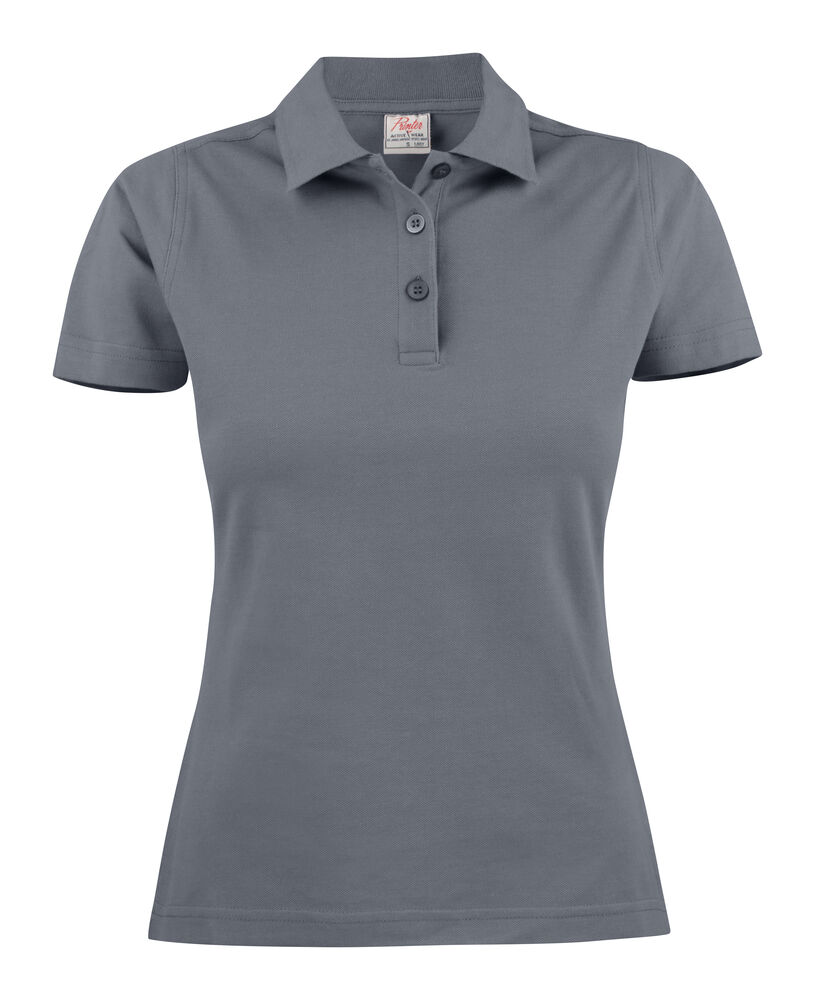 Printer Essentials Surf Light  Polo Pique Dames Staalgrijs