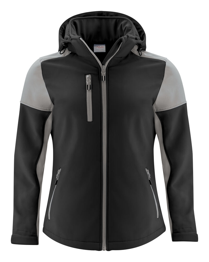 Printer Prime Prime  Softshell Jas Dames Zwart/Staalgrijs