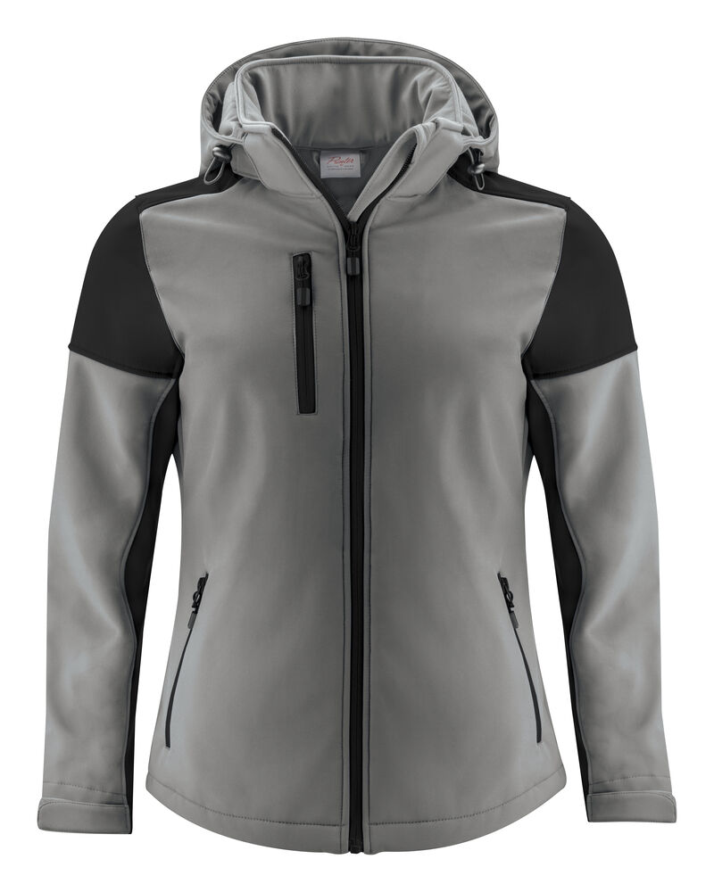 Printer Prime Prime  Softshell Jas Dames Staalgrijs/Zwart