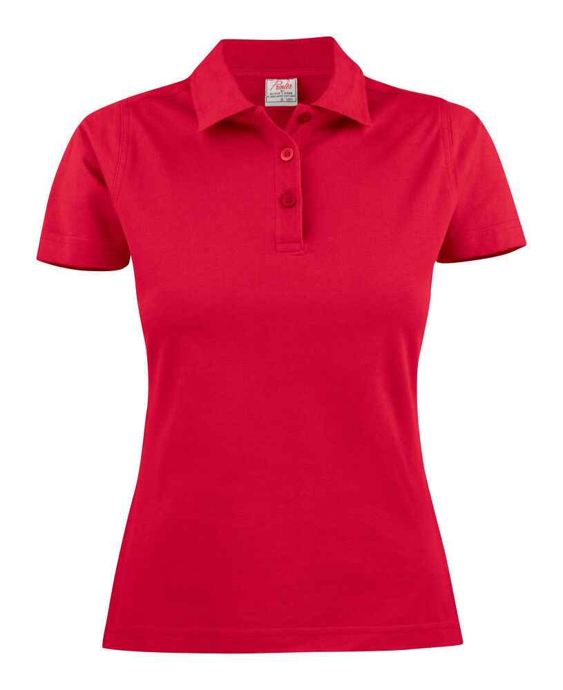Printer Essentials Surf Light  Polo Pique Dames Rood