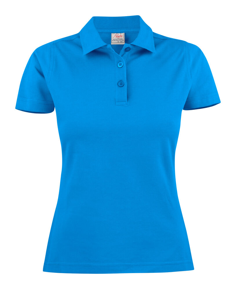 Printer Essentials Surf Light  Polo Pique Dames Oceaan Blauw