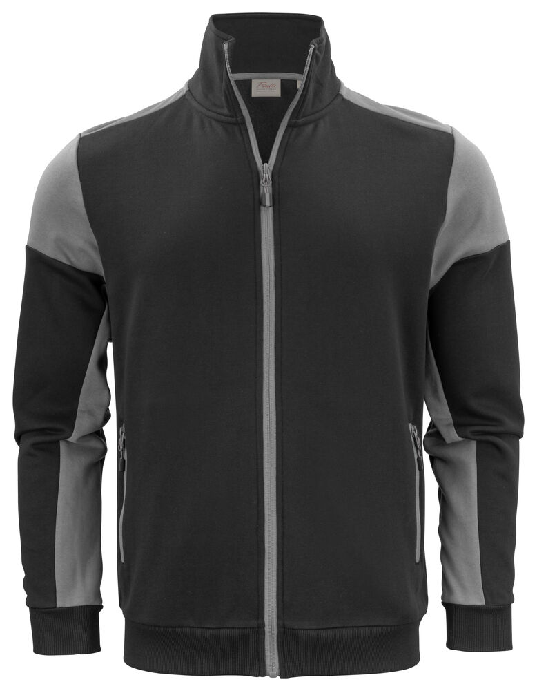 Printer Prime Prime Sweater Volledige Rits Heren Zwart/Staalgrijs