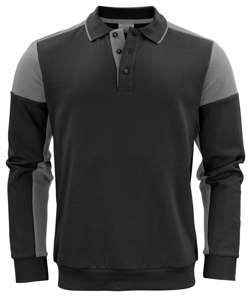Printer Prime Prime Polosweater Unisex Zwart/Staalgrijs