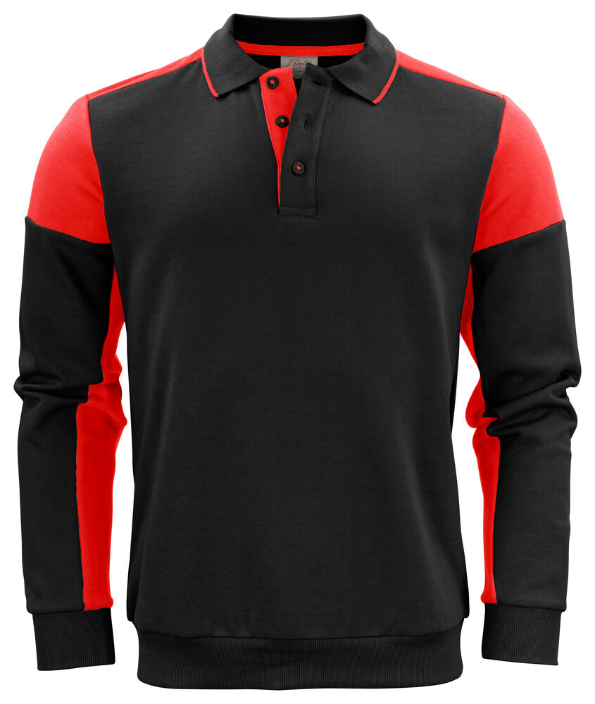 Printer Prime Prime Polosweater Unisex Zwart/Rood